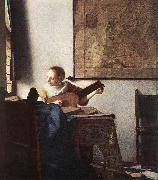 Jan Vermeer Woman with a Lute near Window oil